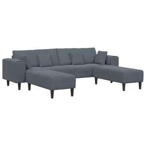vidaXL 3-Piece Sofa Dark Grey 250 x 188 x 76 cm Velvet