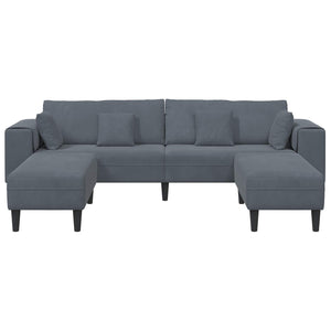 vidaXL 3-Piece Sofa Dark Grey 250 x 188 x 76 cm Velvet