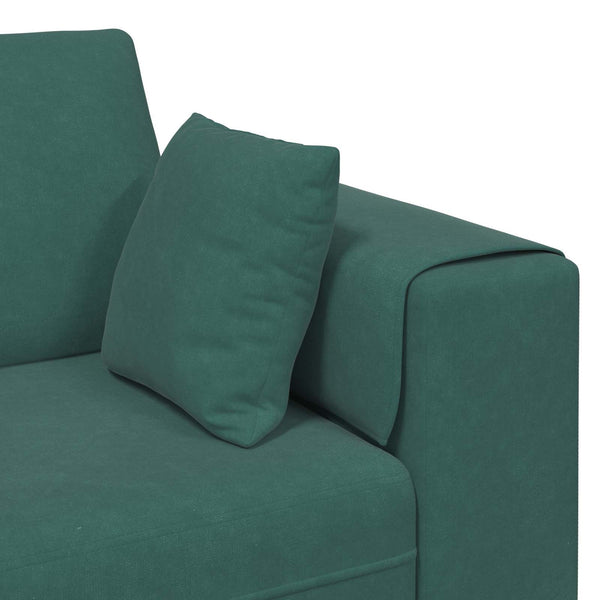 vidaXL 3-Piece Sofa Dark Green 250 x 188 x 76 cm Velvet
