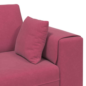 vidaXL 3-Piece Sofa Wine Red 250 x 188 x 76 cm Velvet