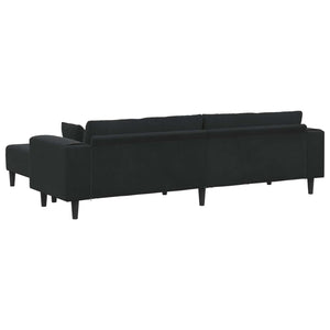 vidaXL 3-Piece Sofa Black 250 x 188 x 76 cm Velvet
