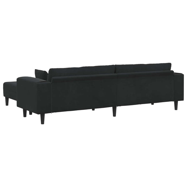 vidaXL 3-Piece Sofa Black 250 x 188 x 76 cm Velvet