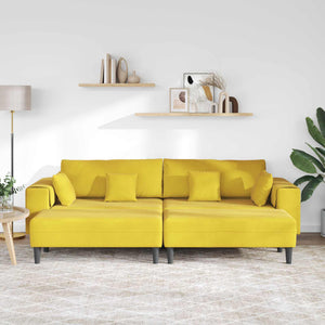 vidaXL 3-Piece Sofa Yellow 250 x 188 x 76 cm Velvet