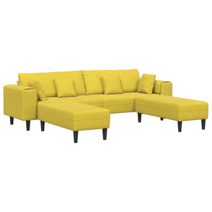 vidaXL 3-Piece Sofa Yellow 250 x 188 x 76 cm Velvet