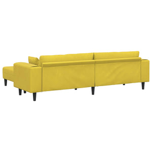 vidaXL 3-Piece Sofa Yellow 250 x 188 x 76 cm Velvet