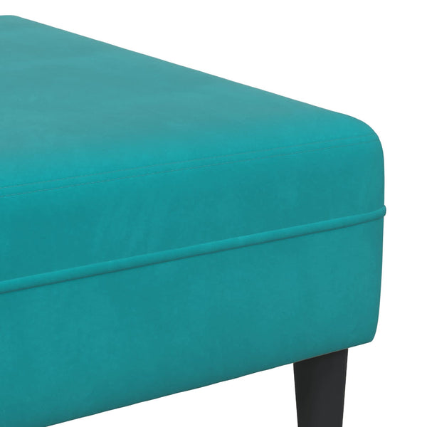 vidaXL Sofa 3-Seater Turquoise 250 x 188 x 76 cm Velvet