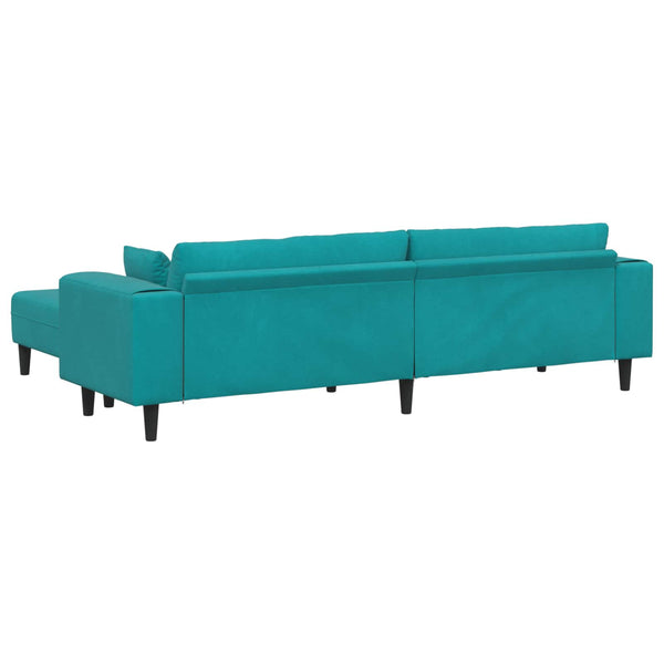 vidaXL Sofa 3-Seater Turquoise 250 x 188 x 76 cm Velvet
