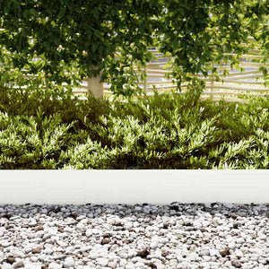 vidaXL Lawn Edging 50 pcs White 100 x 0.05 x 20 cm