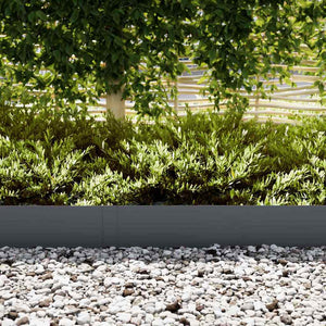 vidaXL Lawn Edging 50 pcs Anthracite 100 x 0.05 x 20 cm