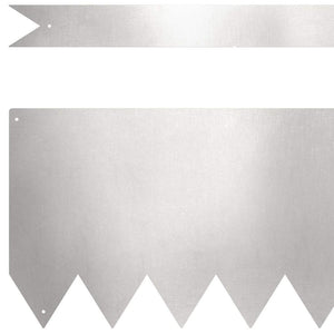 vidaXL Lawn Edging 50 pcs Silver 100 x 0.05 x 20 cm Stainless Steel
