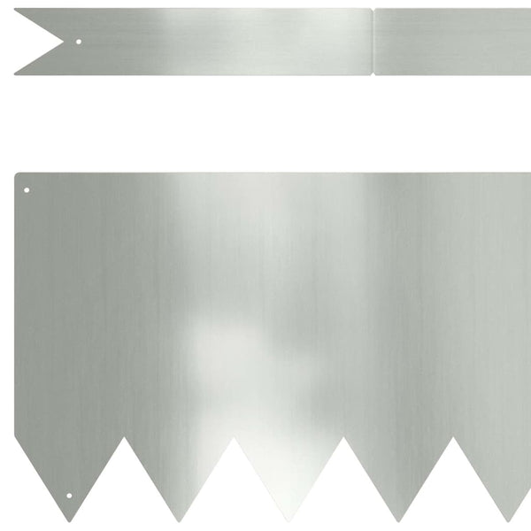 vidaXL Lawn Edging 50 pcs Silver 100 x 0.05 x 20 cm