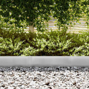 vidaXL Lawn Edging 50 pcs Silver 100 x 0.05 x 20 cm
