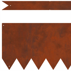 vidaXL Lawn Edging 50 pcs Brown 100 x 0.05 x 20 cm Weathering Steel