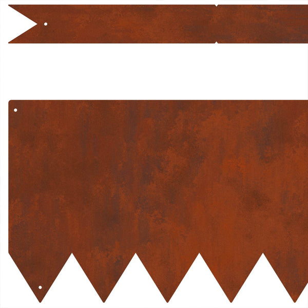 vidaXL Lawn Edging 50 pcs Brown 100 x 0.05 x 20 cm Weathering Steel