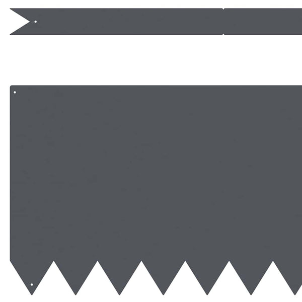 vidaXL Lawn Edging 30 pcs Anthracite 100 x 0.05 x 30 cm