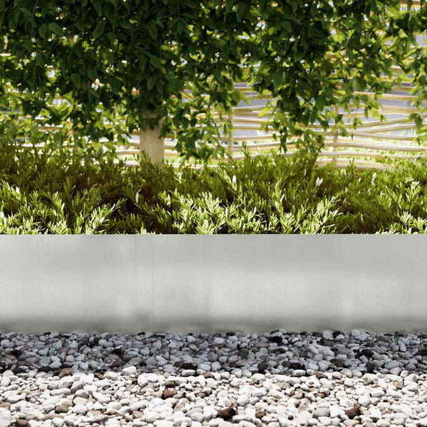 vidaXL Lawn Edging 30 pcs Silver 100 x 0.05 x 30 cm Stainless Steel