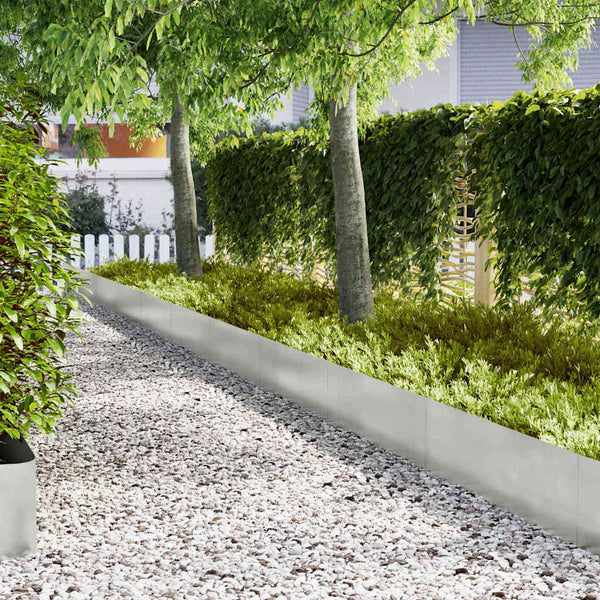 vidaXL Lawn Edging 30 pcs Silver 100 x 0.05 x 30 cm Stainless Steel