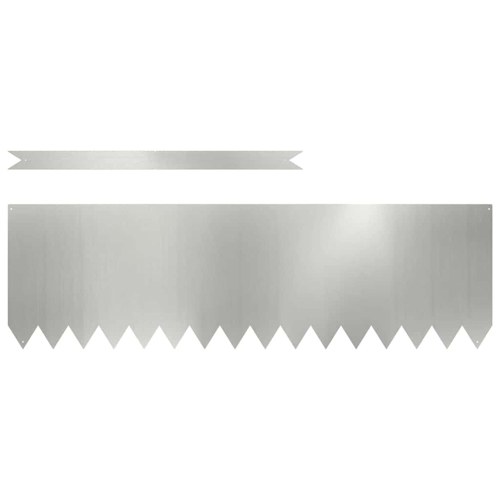 vidaXL Lawn Edging 30 pcs Silver 100 x 0.05 x 30 cm