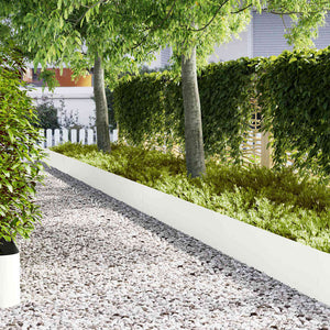 vidaXL Lawn Edging 50 pcs White 100 x 0.05 x 30 cm