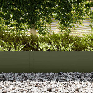 vidaXL Lawn Edging 50 pcs Olive Green 100 x 0.05 x 30 cm