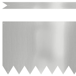 vidaXL Lawn Edging 50 pcs Silver 100 x 0.05 x 30 cm
