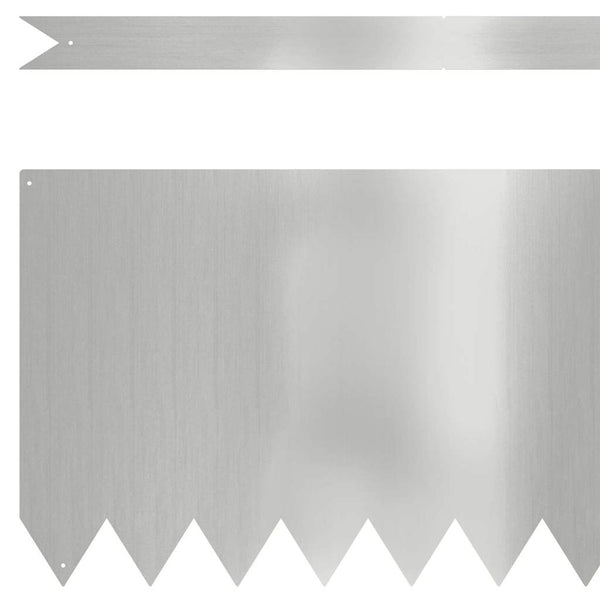 vidaXL Lawn Edging 50 pcs Silver 100 x 0.05 x 30 cm