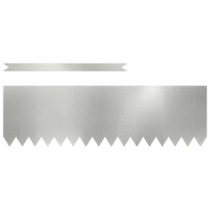 vidaXL Lawn Edging 50 pcs Silver 100 x 0.05 x 30 cm