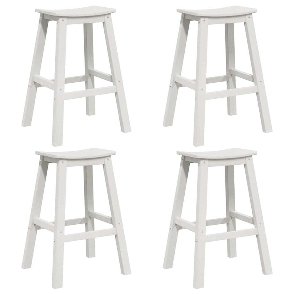 vidaXL Garden Bar Set 4 pcs White HDPE