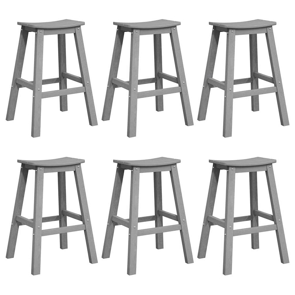 vidaXL Garden Bar Set 6 pcs Light Gray HDPE