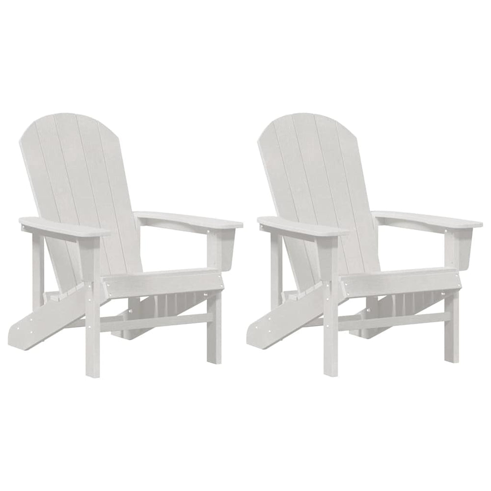 vidaXL Garden Chair 2 pcs White 82 x 74 x 92 cm Polyethylene