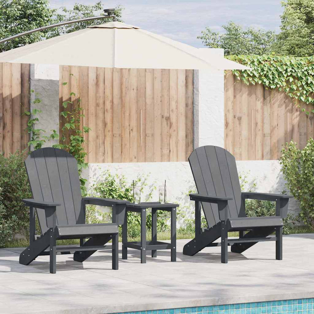 vidaXL Garden Chair 2 pcs Light Grey 82 x 74 x 92 cm Polyethylene