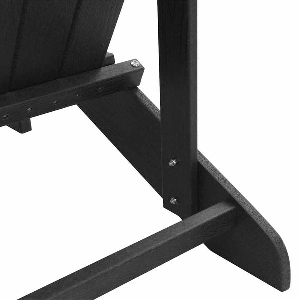 vidaXL Garden Chair 3 pcs Black Polyethylene