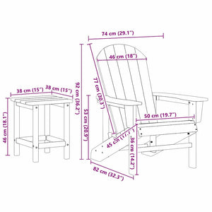 vidaXL Garden Chair 3 pcs Black Polyethylene