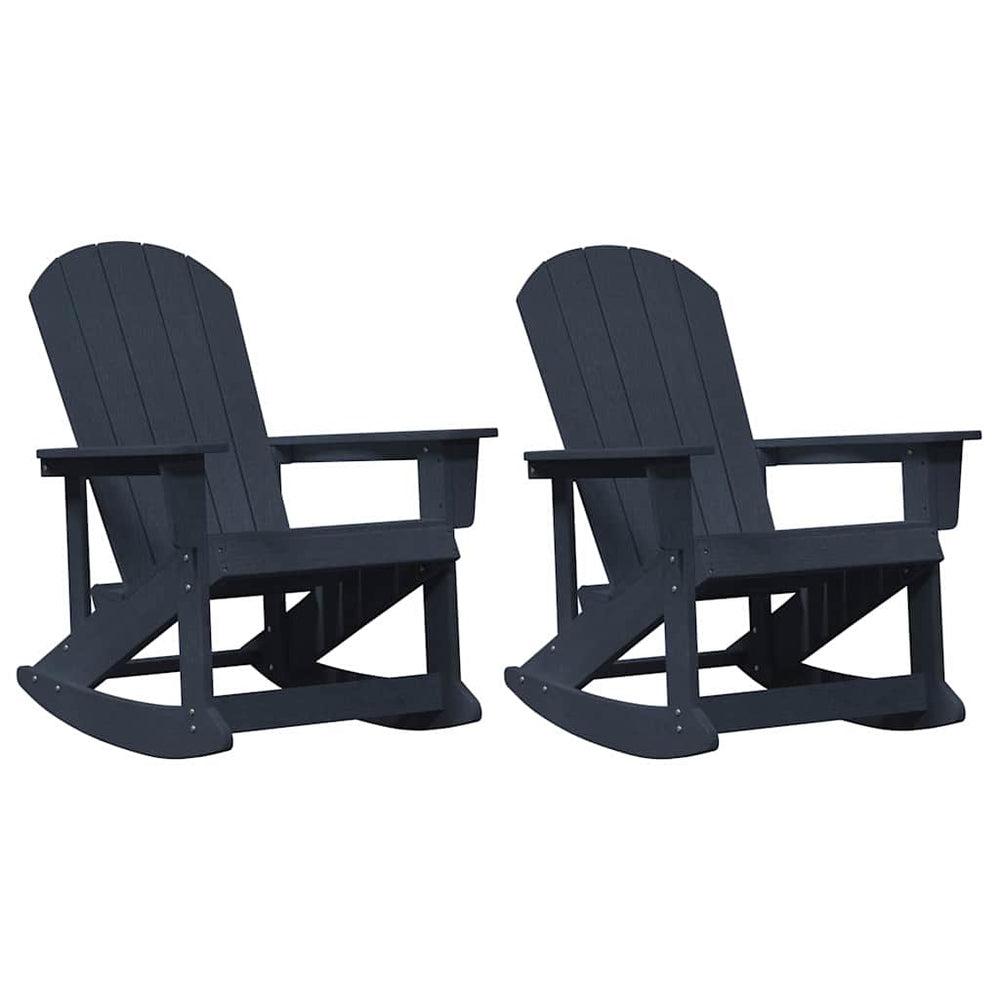 Marineblaue Adirondack Schaukelstühle, 2er-Set