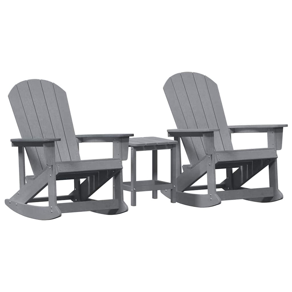 3-teiliges Garten-Lounge-Set Hellgrau
