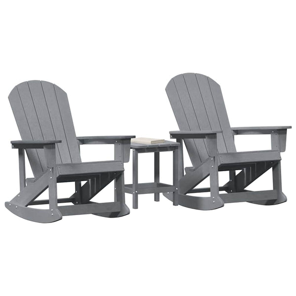 3-teiliges Garten-Lounge-Set Hellgrau