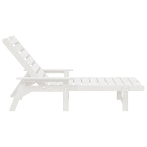 2er Set Sonnenliege Weiß Polyethylen