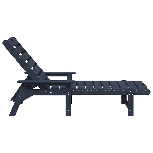 2er Set Sonnenliege Marineblau Polyethylen
