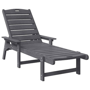 Sonnenliege 2er Set Hellgrau Polyethylen