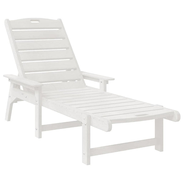 Sonnenliege 3er Set Weiß Polyethylen