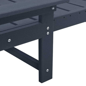 Marineblaue Sonnenliege 3er Set Polyethylen