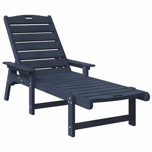 Marineblaue Sonnenliege 3er Set Polyethylen