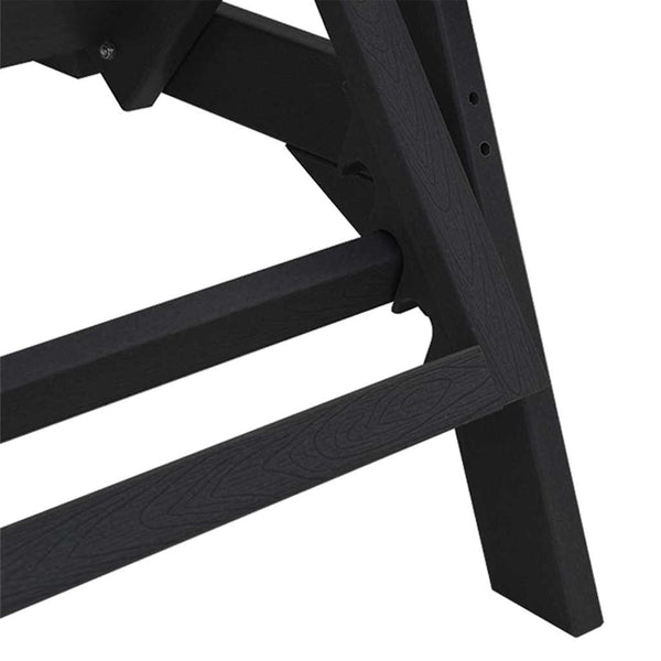 Schwarze Polyethylen Sonnenliege, 3er Set