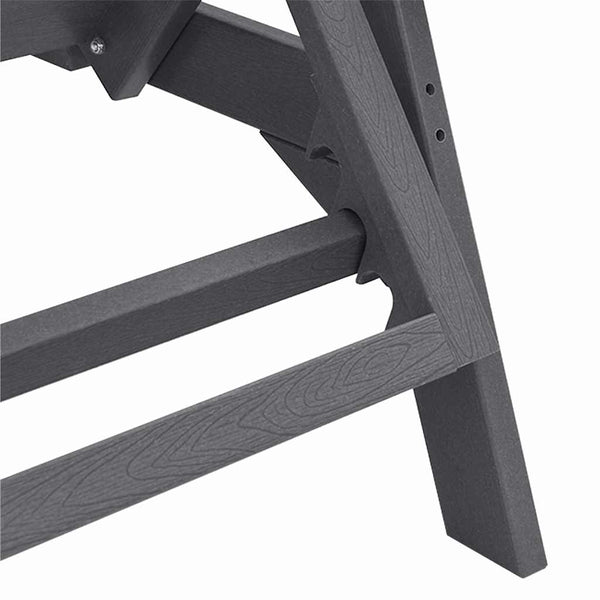 3er Set Sonnenliege Hellgrau Polyethylen
