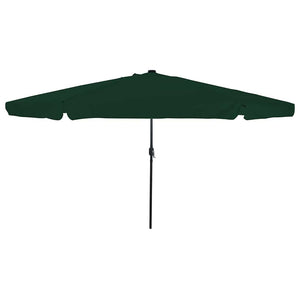vidaXL Garden Parasol Green 395 x 395 x 245 cm Polyester