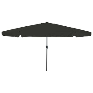 vidaXL Garden Umbrella Black 395 x 395 x 245 cm Polyester