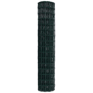 vidaXL Euro Fence Green 1.6 x 10m PVC-Coated Iron