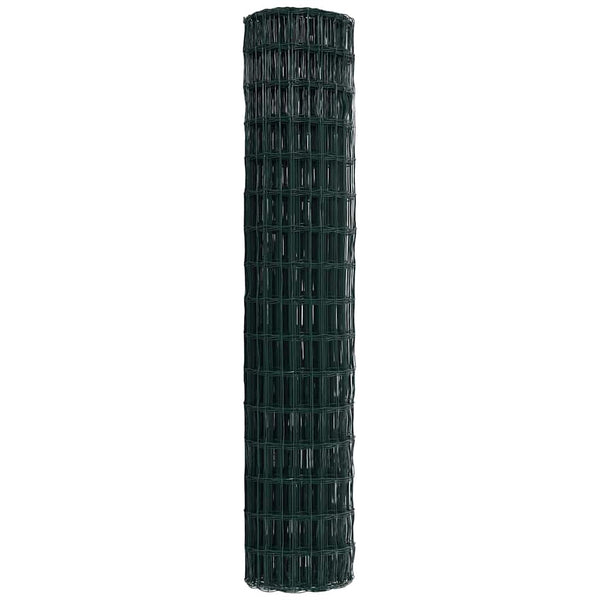 vidaXL Euro Fence Green 1.6 x 10m PVC-Coated Iron