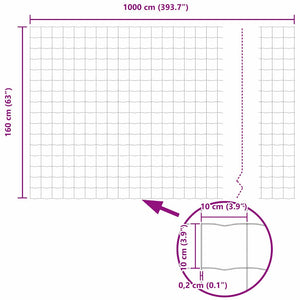 vidaXL Euro Fence Green 1.6 x 10m PVC-Coated Iron