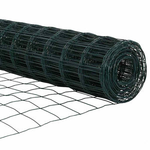 vidaXL Euro Fence Green 0.8 x 25 m PVC-Coated Iron